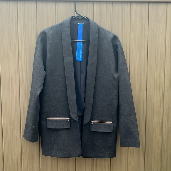Kit and Ace Jackets & Blazers - Kit & Ace Borrowed from the Boys Wool Silk Cashmere Oversized Blazer Preppy sz 2